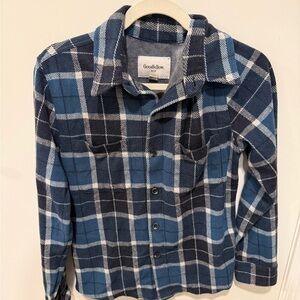 Goodfellow & Co Navy Checkered Shirt